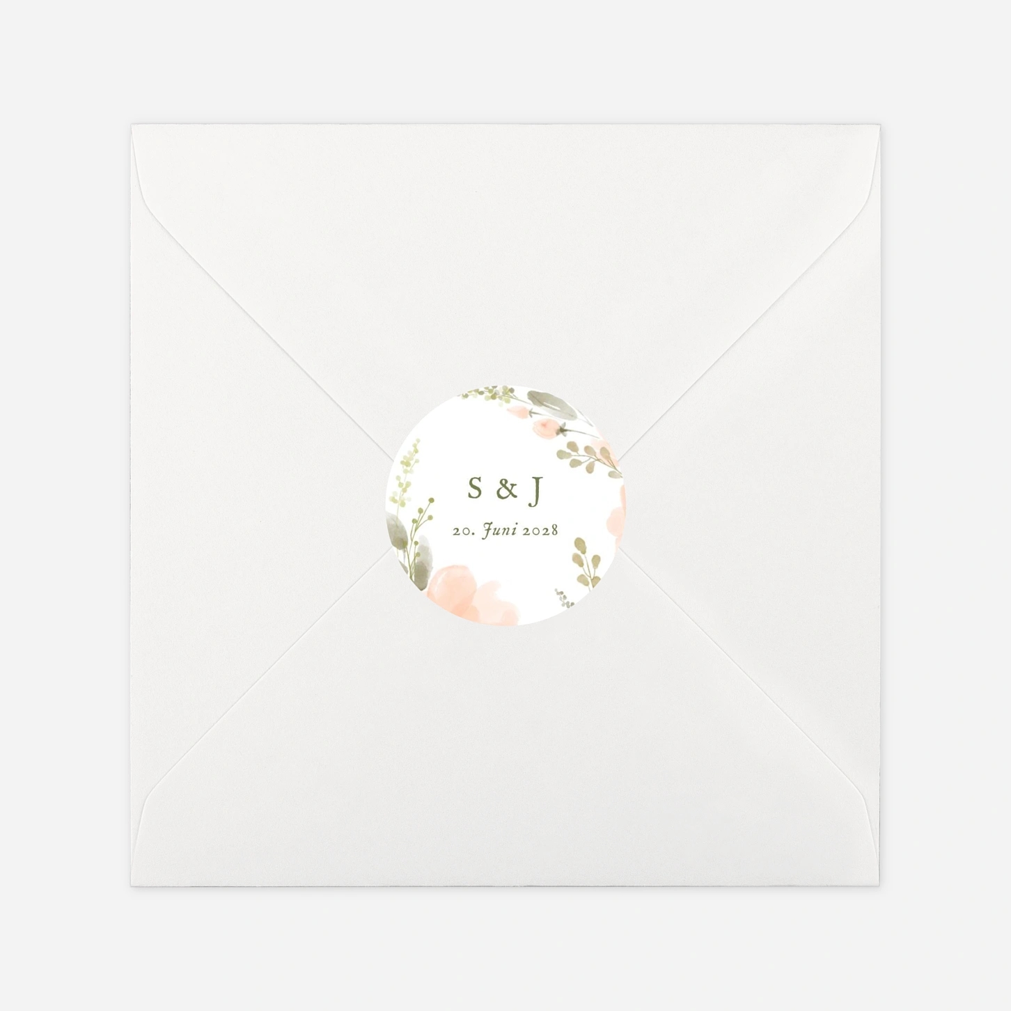 Geschenkaufkleber Hochzeit Florale Poesie