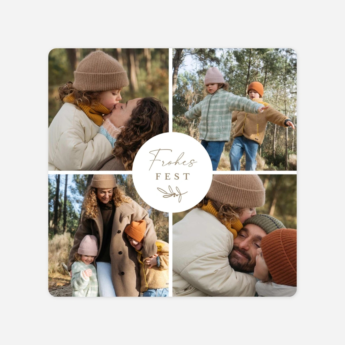 Weihnachtskarte Familiengalerie