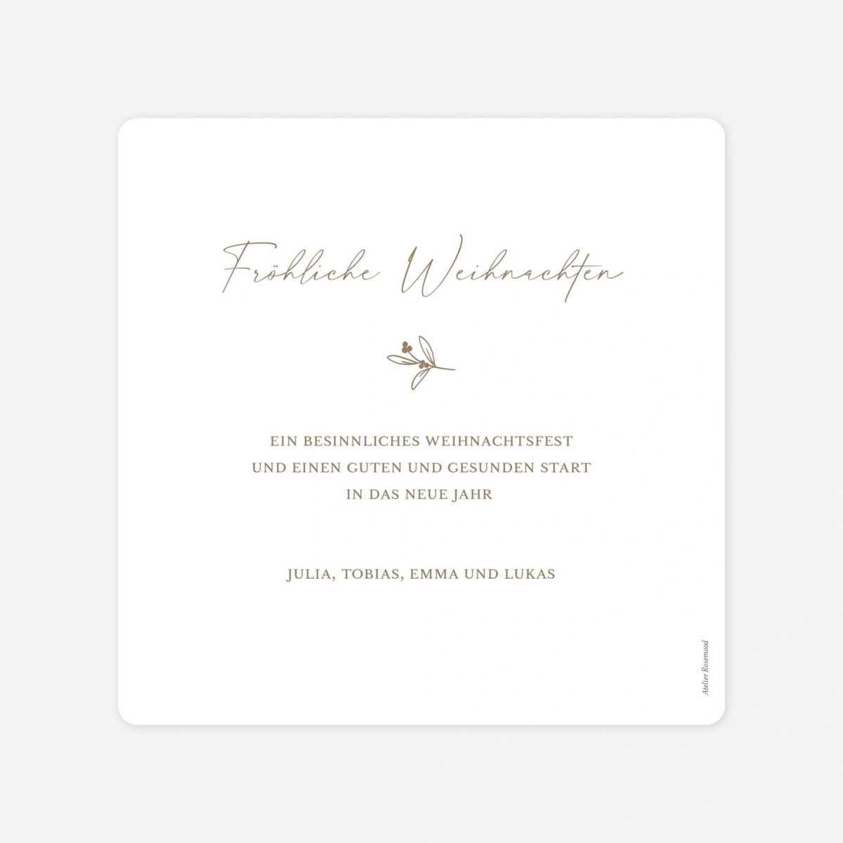 Weihnachtskarte Familiengalerie