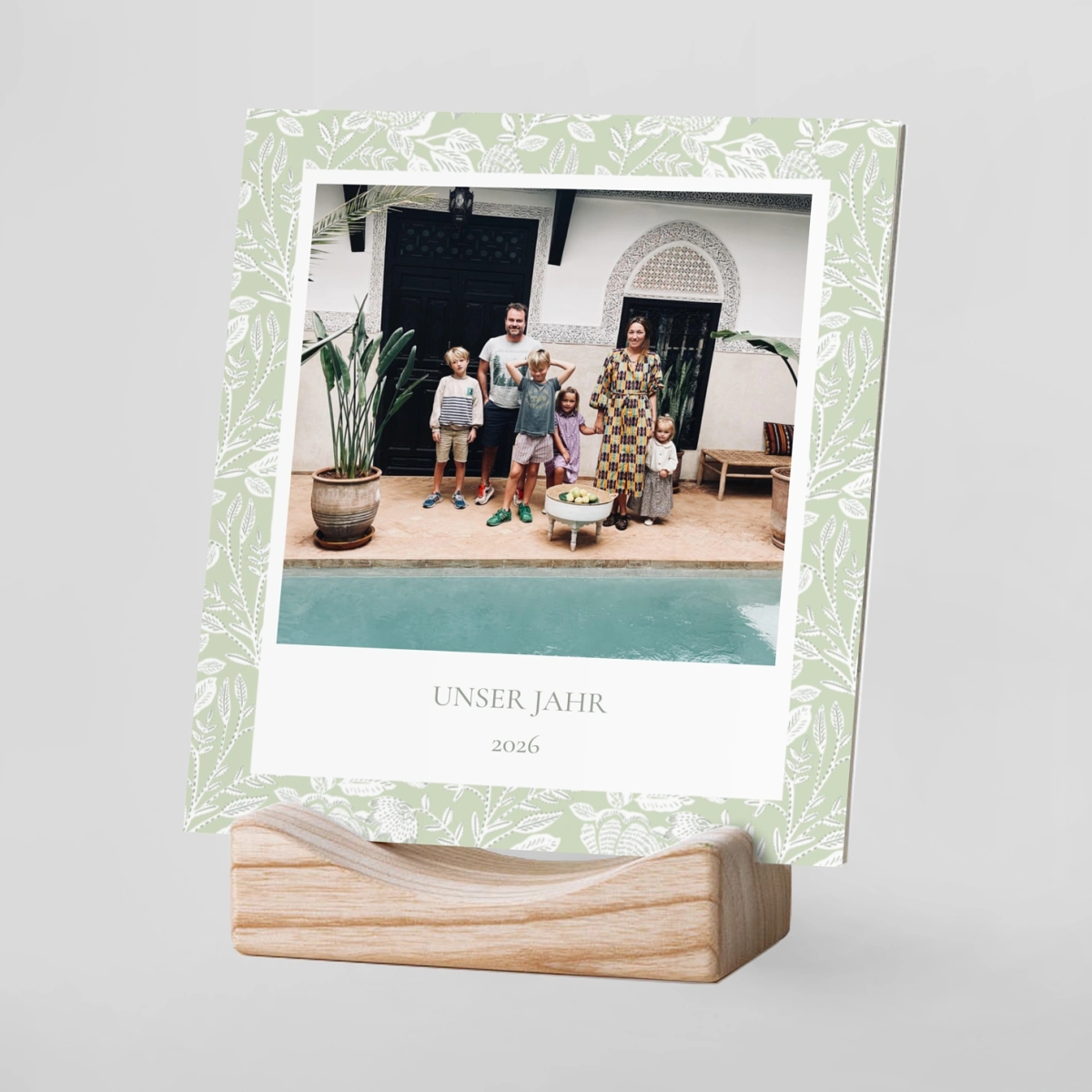 Tischkalender mit Holzfuß Floral Moments