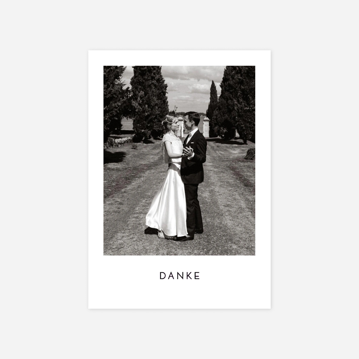 Dankeskarte Hochzeit 1 Foto hoch