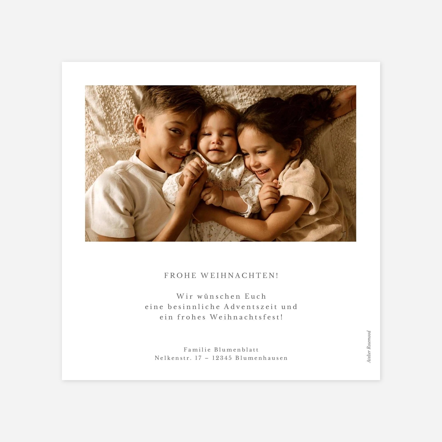 Weihnachtskarte Fotokranz