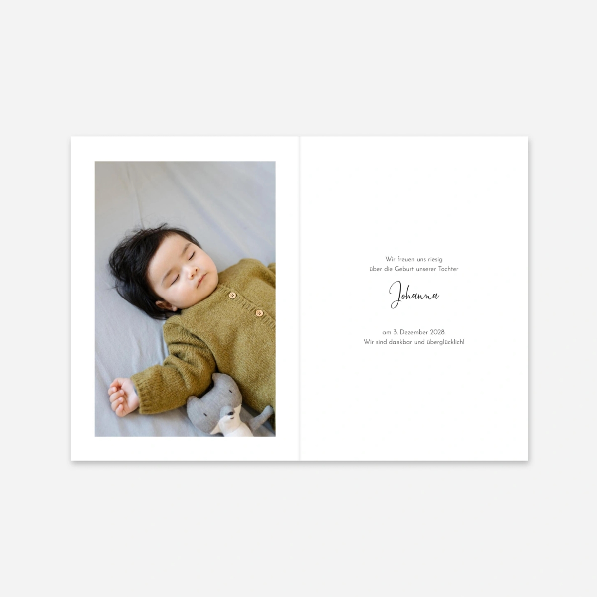 Geburtskarte Fotos und Piktogramme