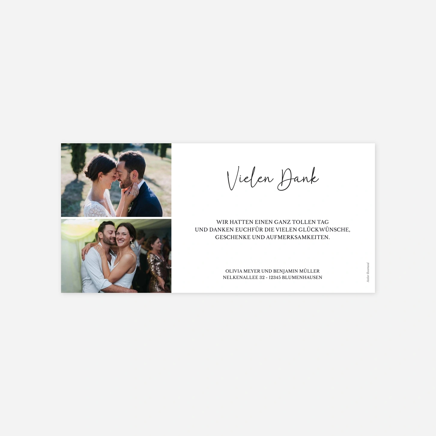 Dankeskarte Hochzeit Freudenfunkeln