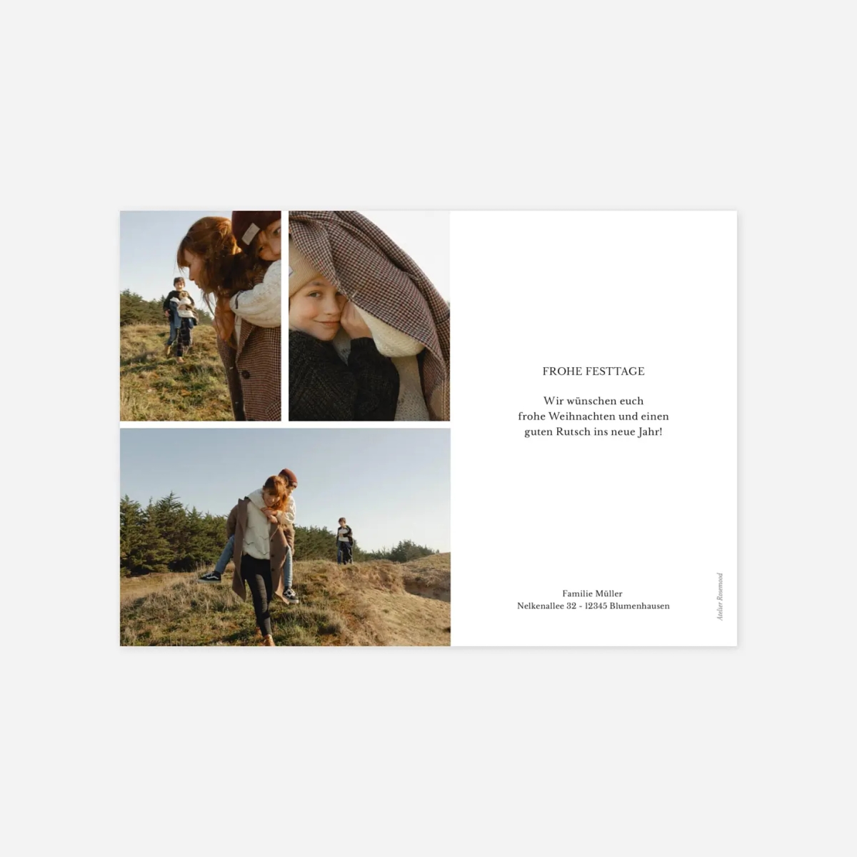 Weihnachtskarte Frohes Neues