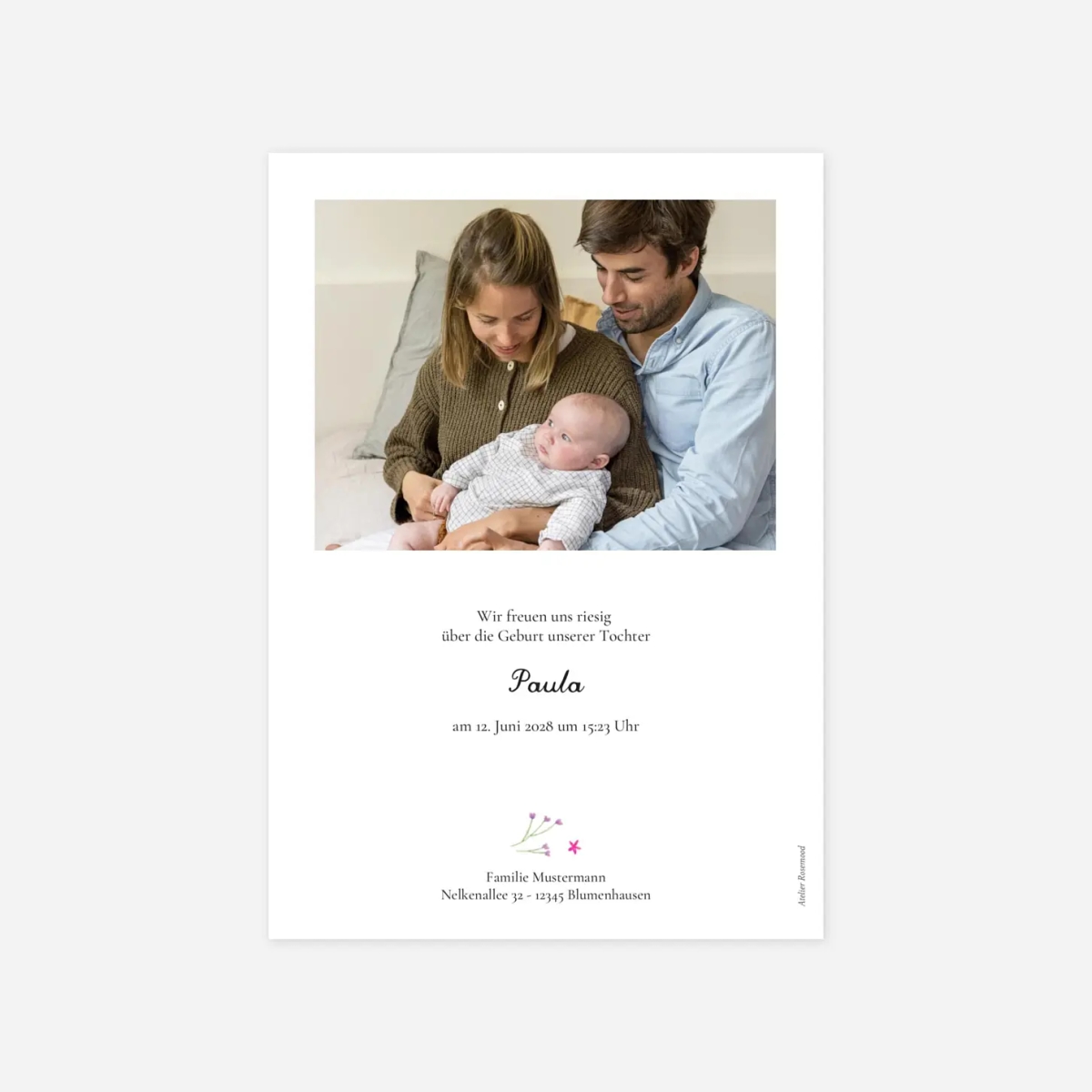 Geburtskarte Frühlingstanz