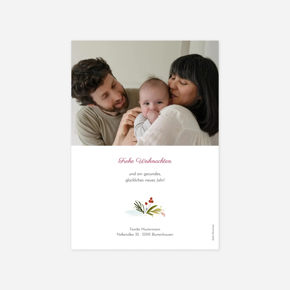 Weihnachtskarte Frohe Weihnachten