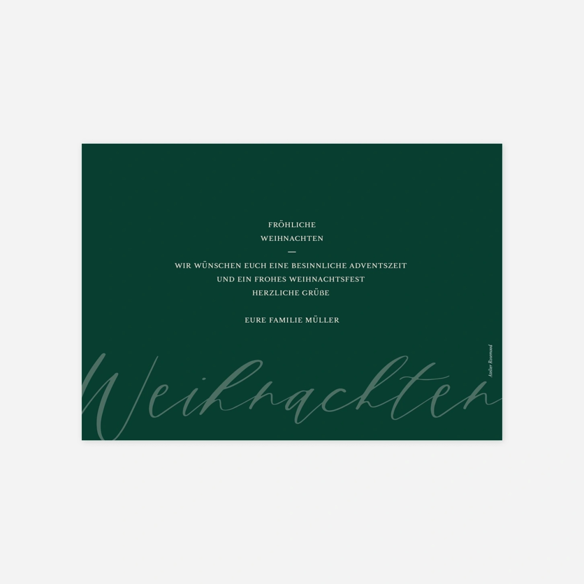 Weihnachtskarte Froher Zauber