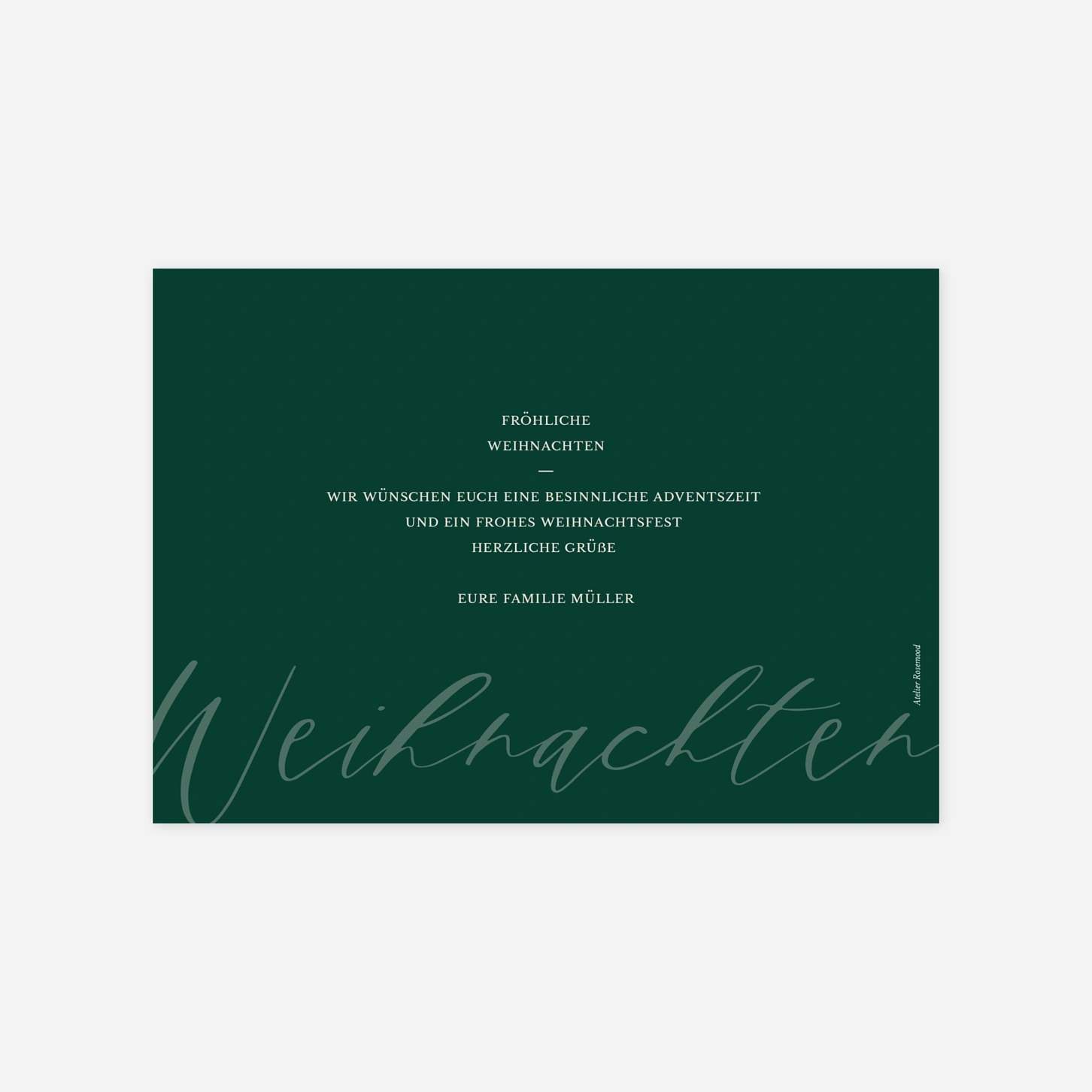 Weihnachtskarte Froher Zauber