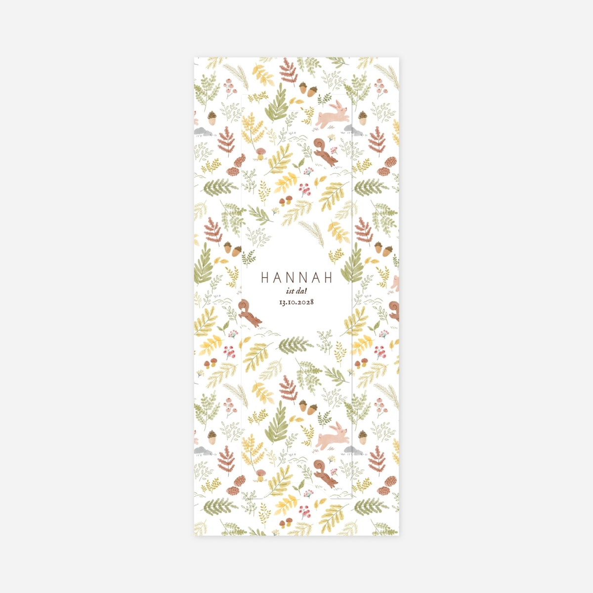 Geburtskarte Fuchs Aquarell