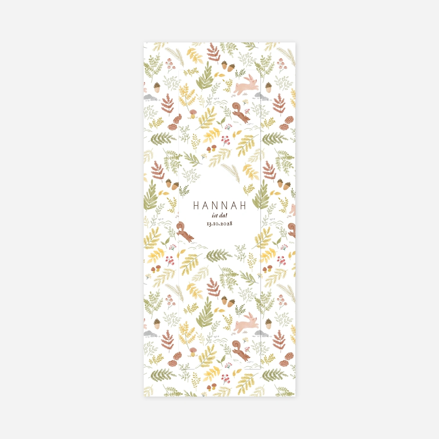 Geburtskarte Fuchs Aquarell