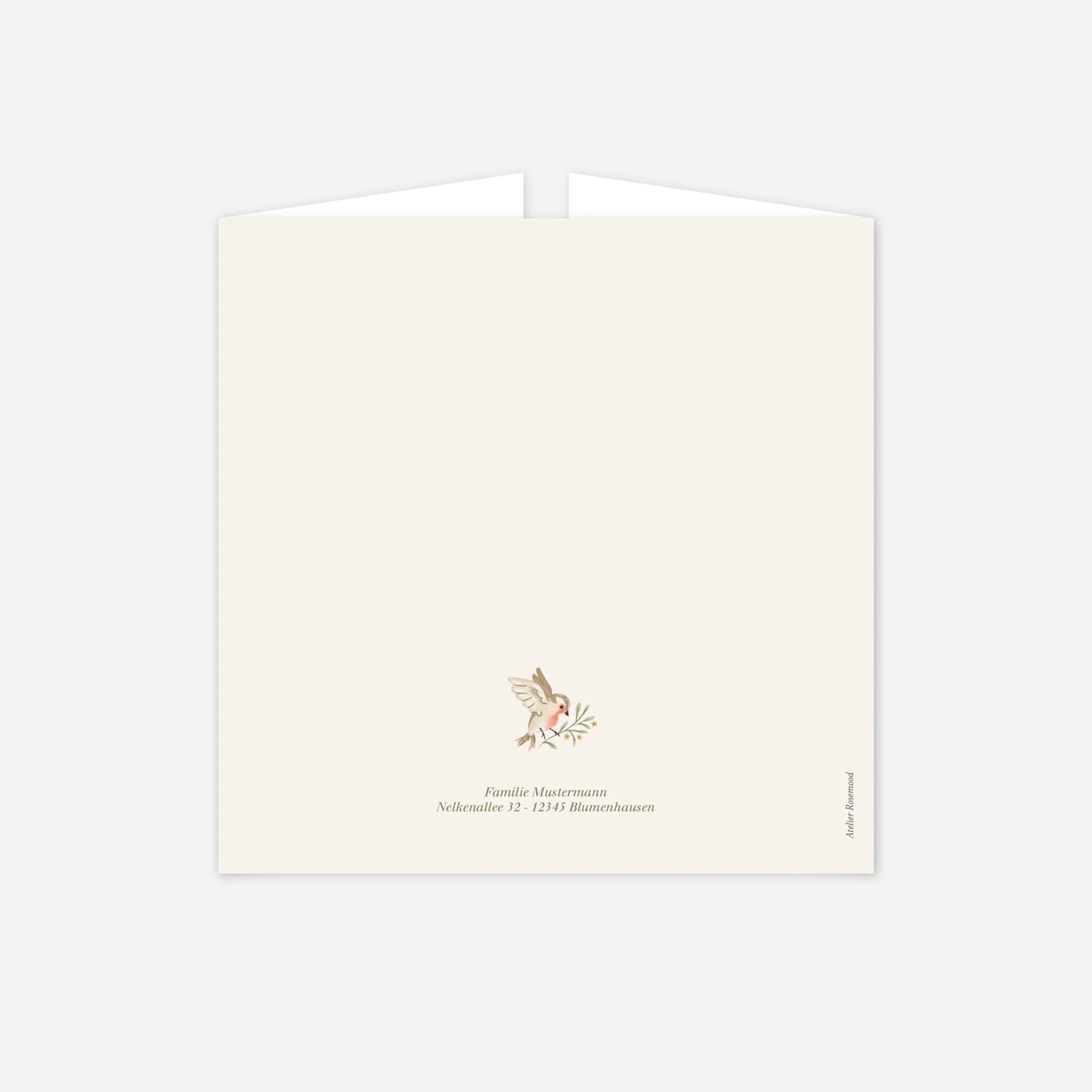 Geburtskarte Gartenkind