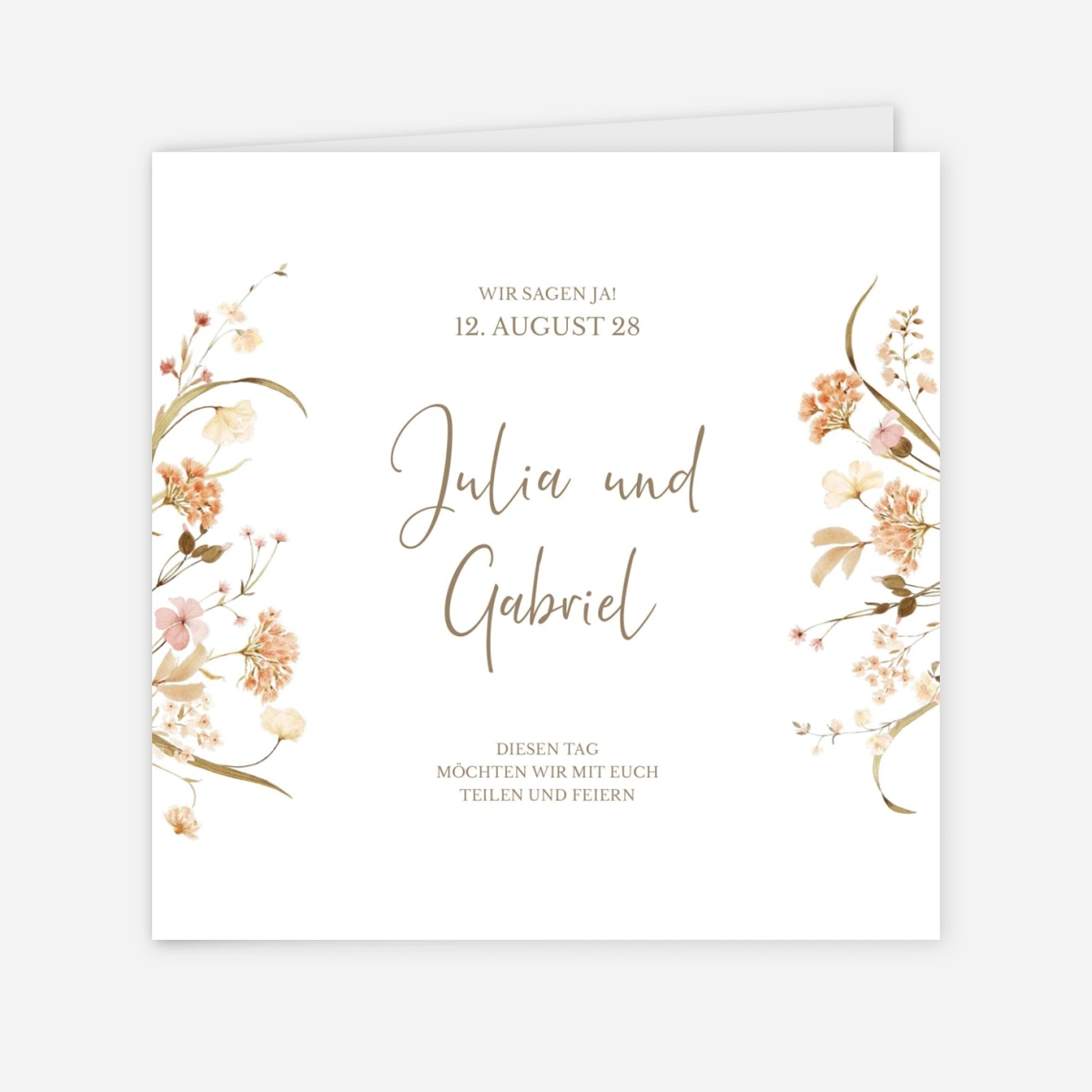 Hochzeitseinladung Gartenzauber