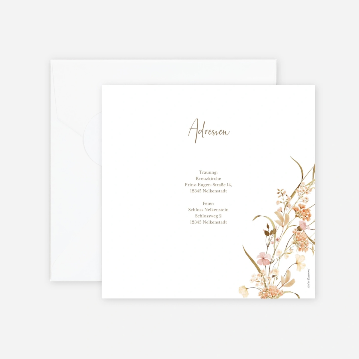 Hochzeitseinladung Gartenzauber