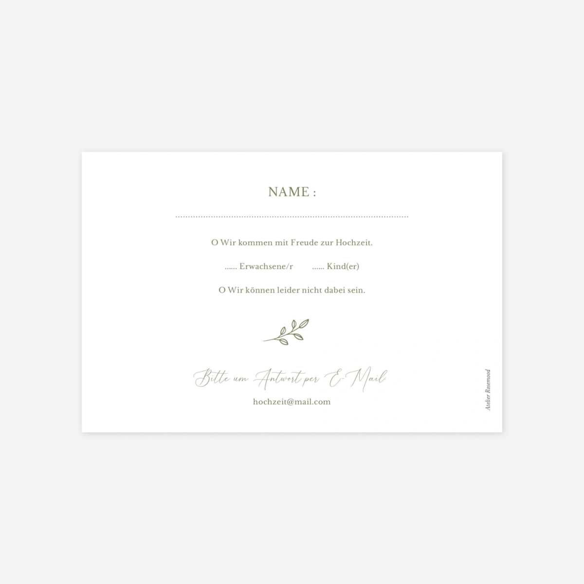 Antwortkarte Hochzeit Glanz der Natur