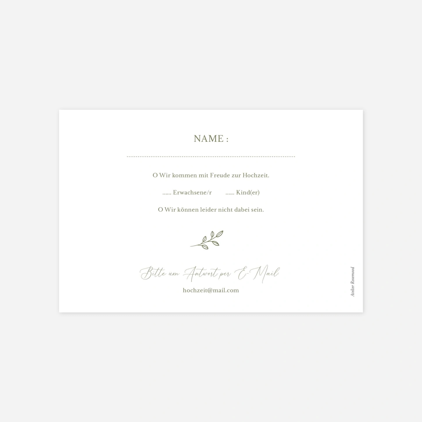 Antwortkarte Hochzeit Glanz der Natur