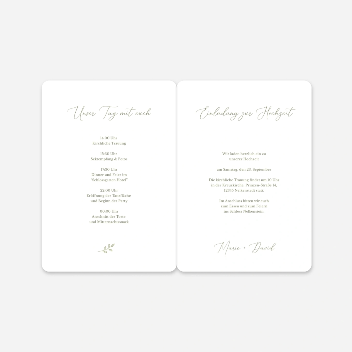 Hochzeitseinladung Glanz der Natur