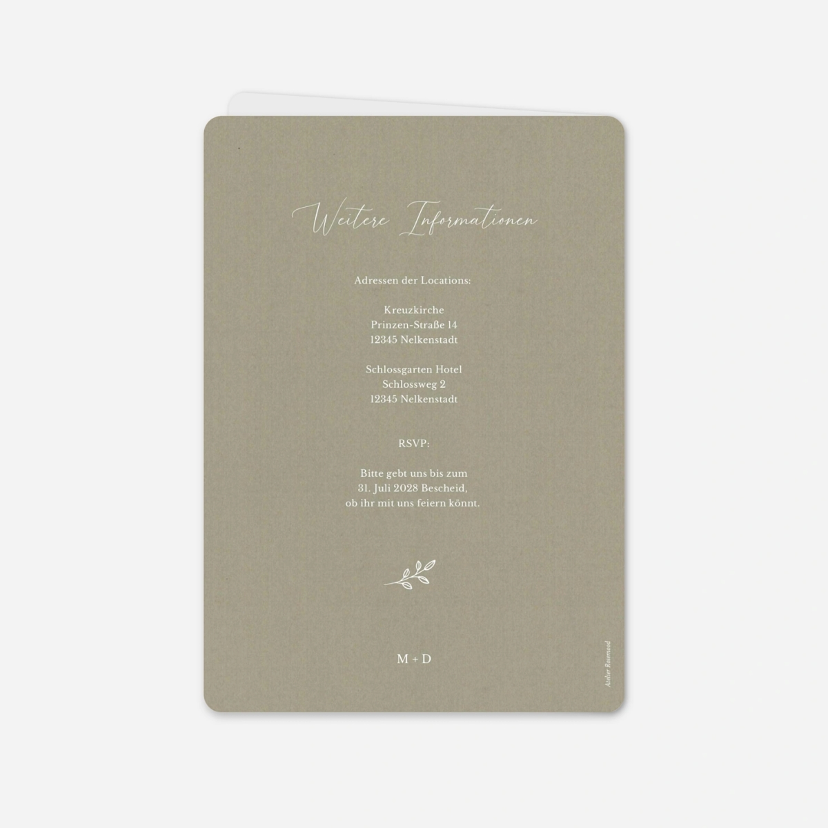 Hochzeitseinladung Glanz der Natur