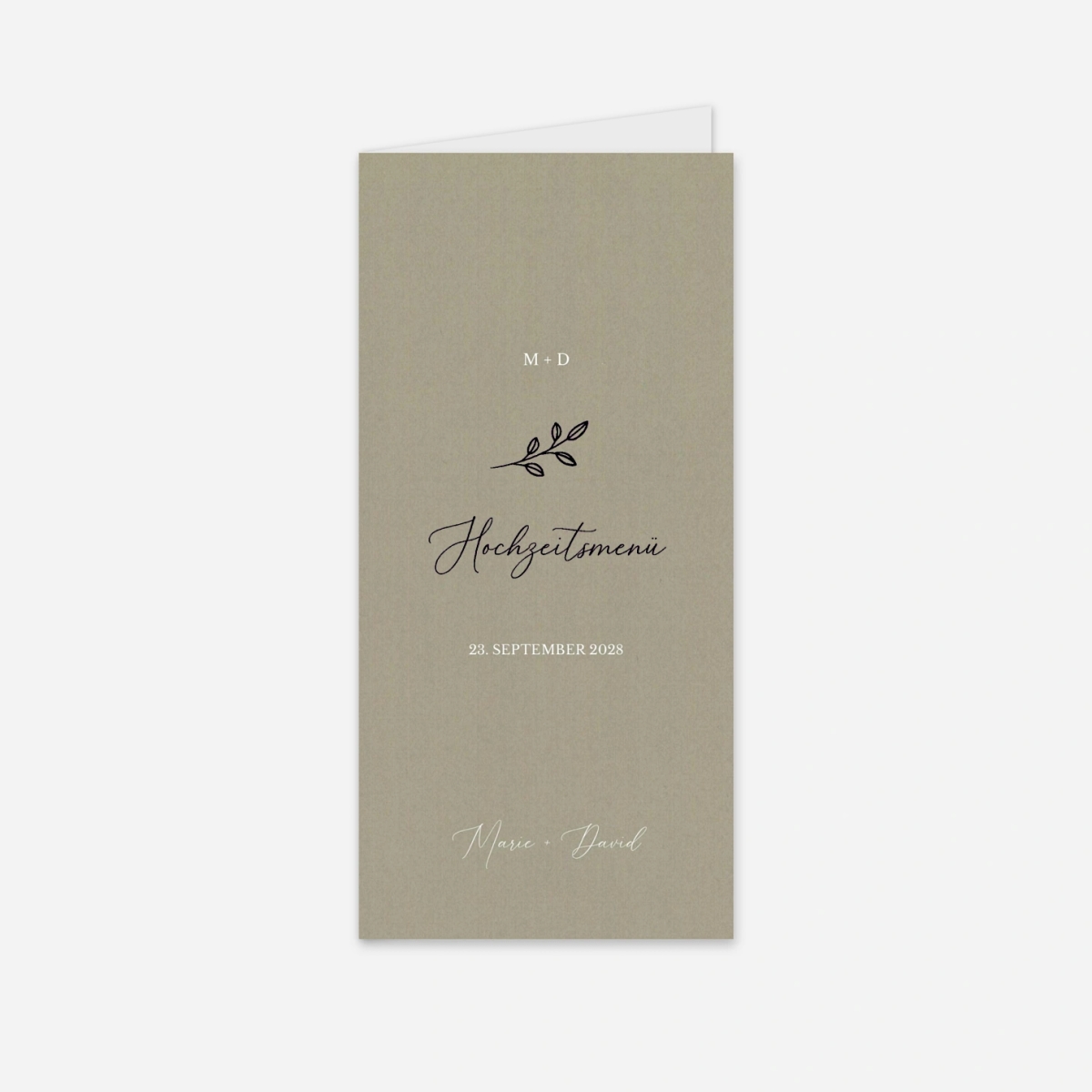 Menükarte Hochzeit Glanz der Natur