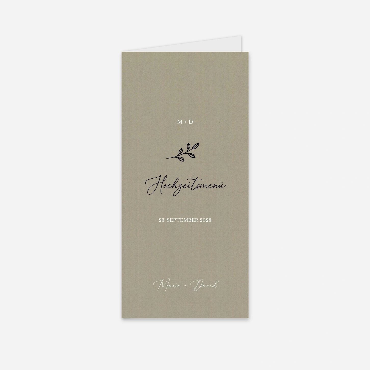 Menükarte Hochzeit Glanz der Natur