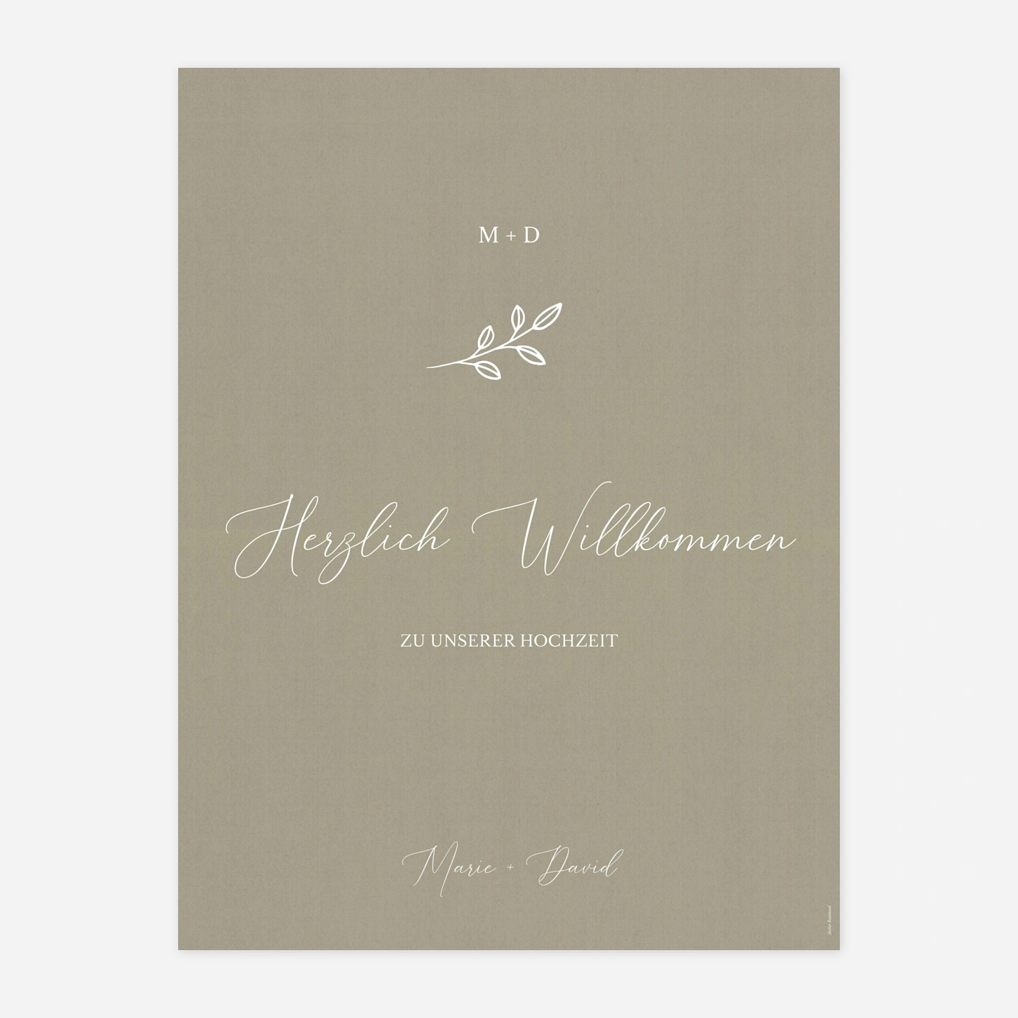 Willkommensschild Glanz der Natur