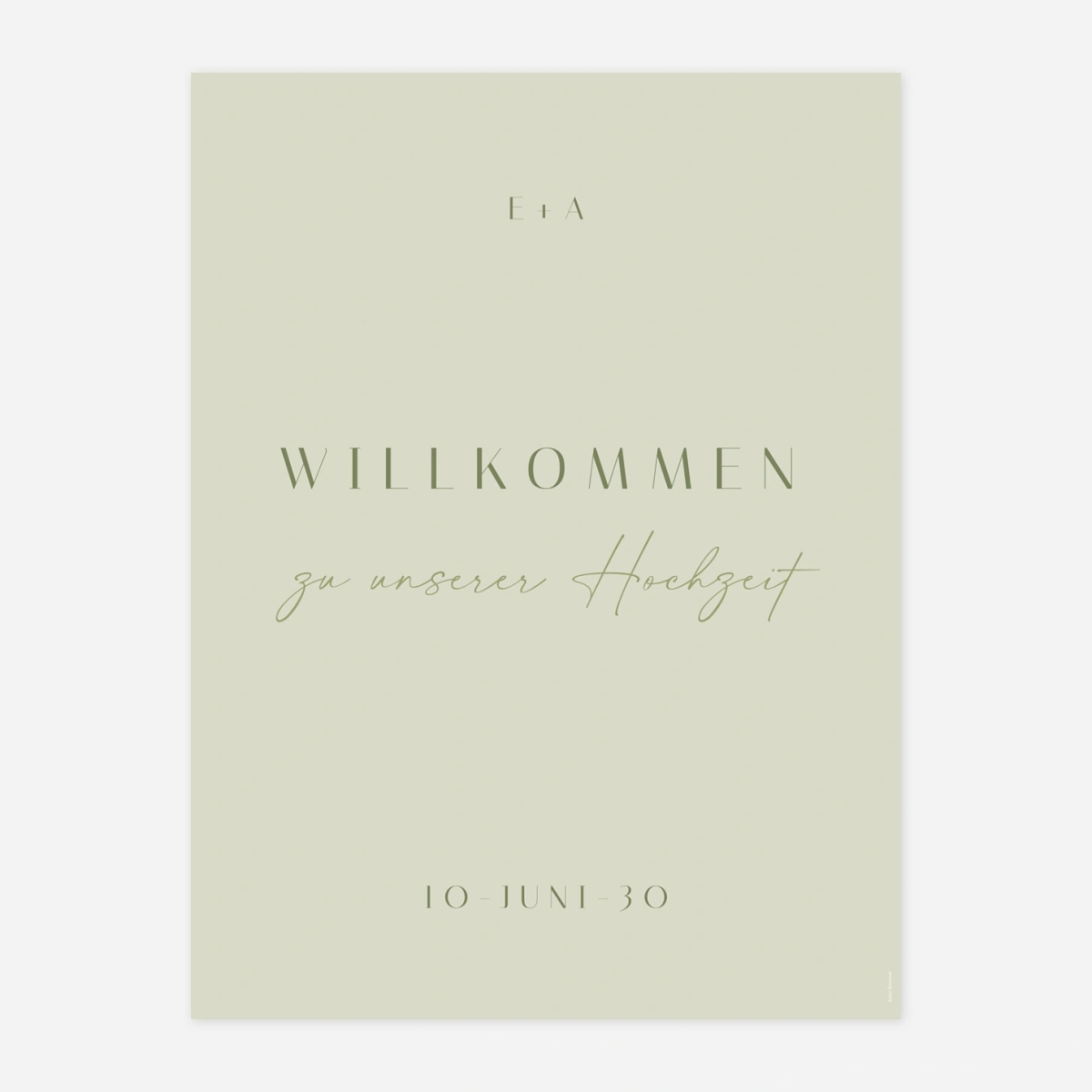 Willkommensschild Zeitloses Versprechen