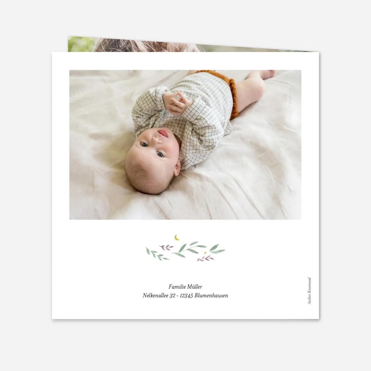 Geburtskarte Geborgen