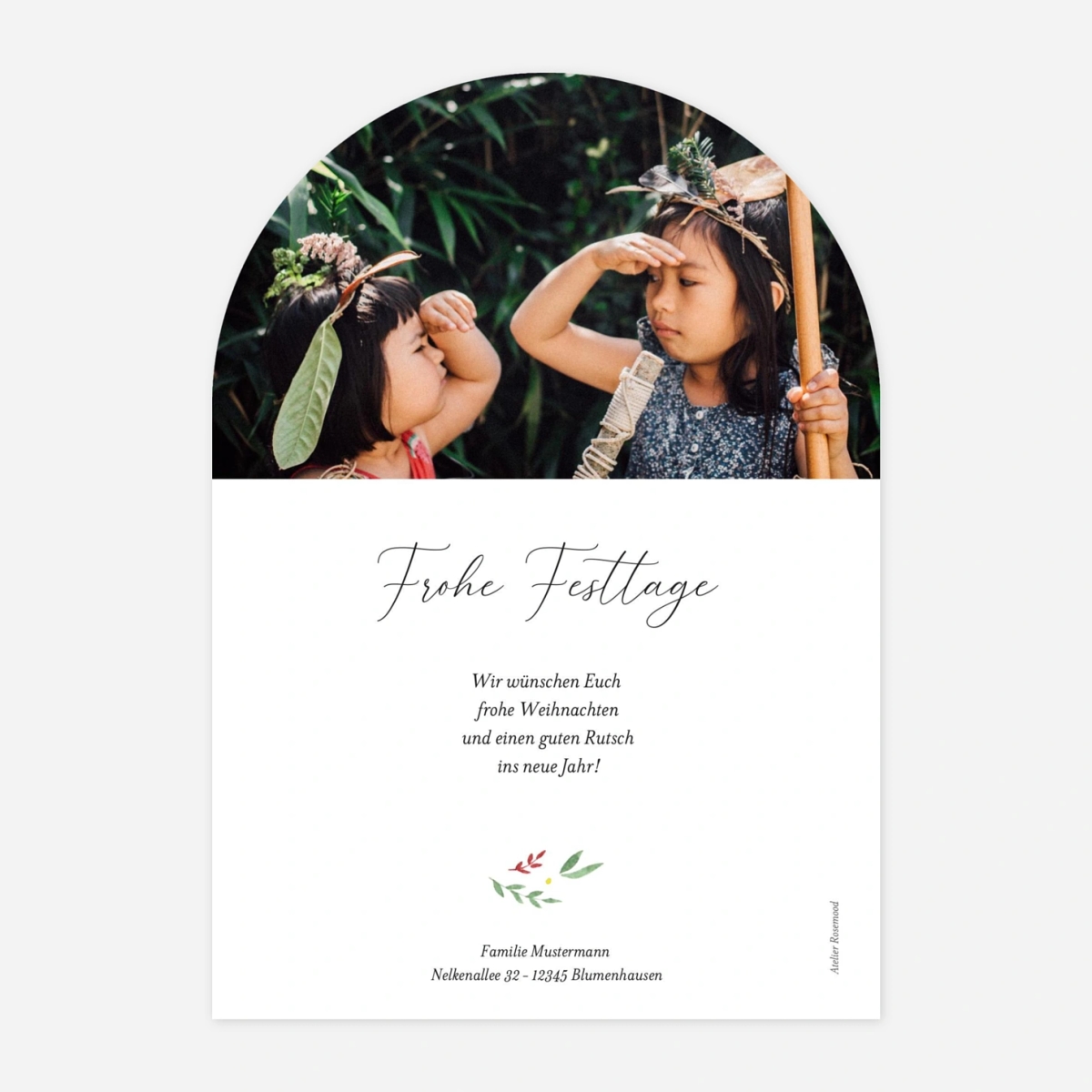 Weihnachtskarte Geborgen