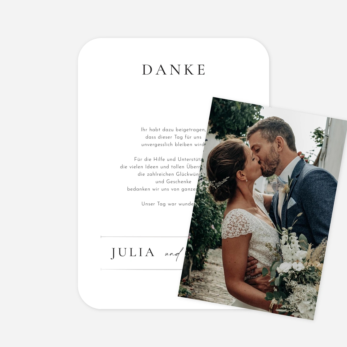 Dankeskarte Hochzeit Gemeinsam