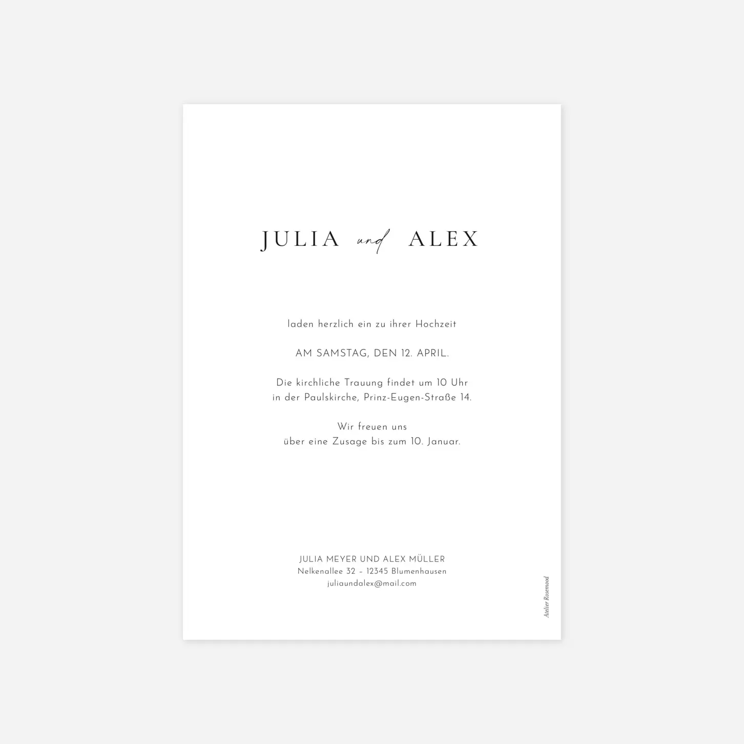 Hochzeitseinladung Gemeinsam