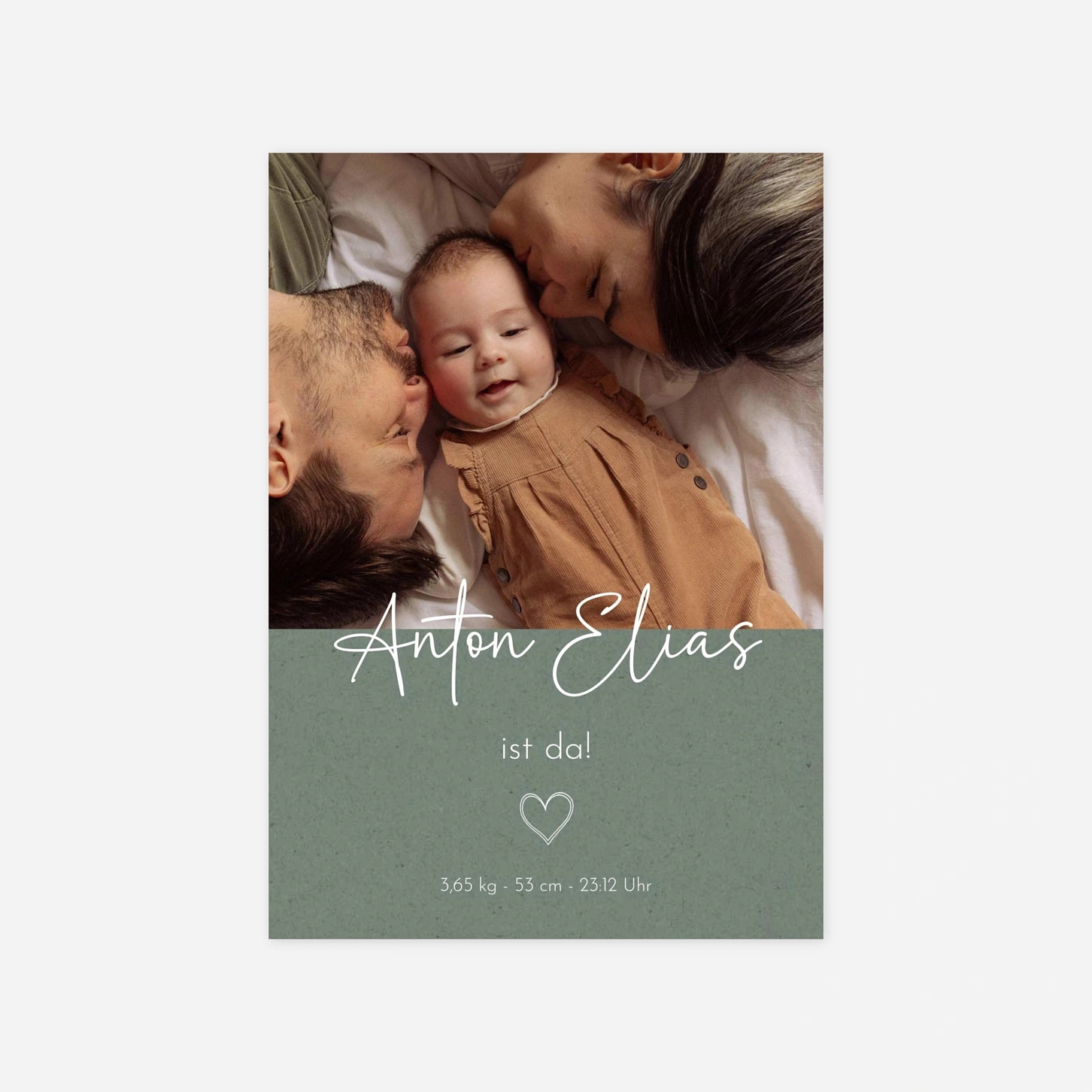 Geburtskarte Glückszeichen