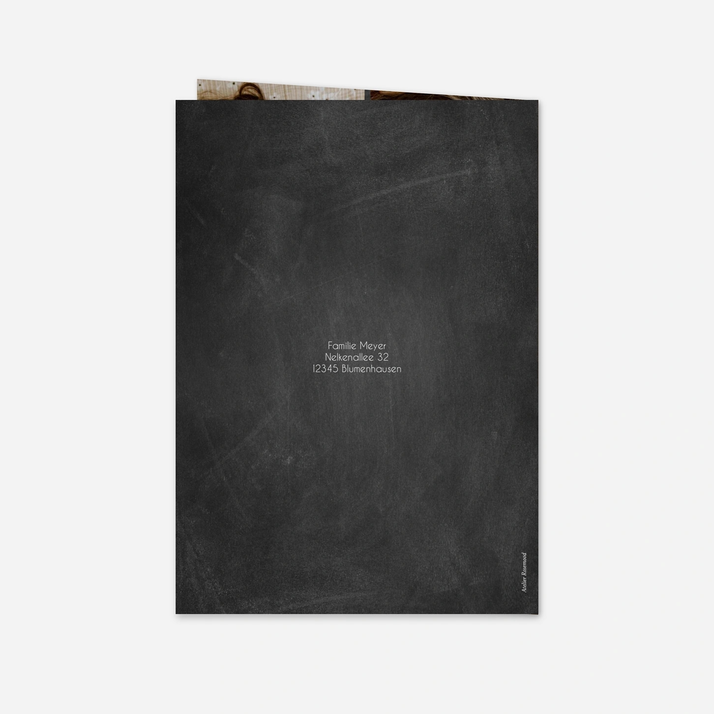 Geburtskarte Glücksschrift