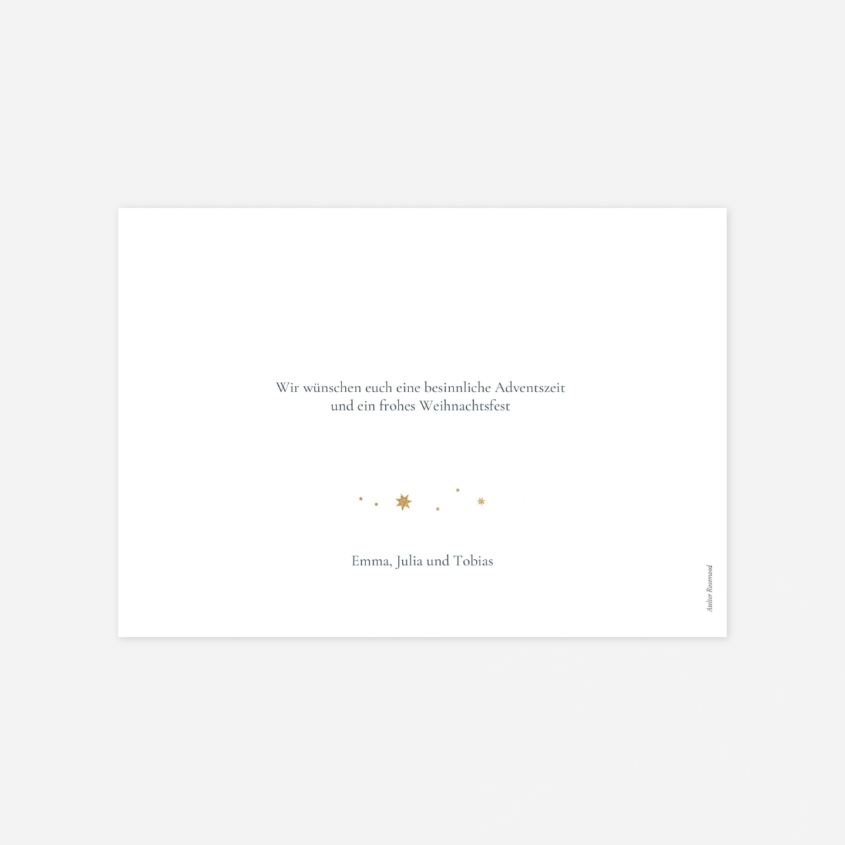 Weihnachtskarte Glitzertraum