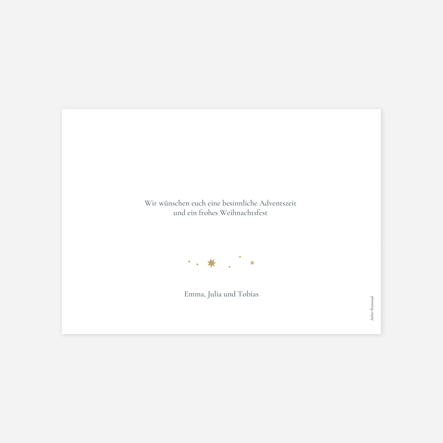 Weihnachtskarte Glitzertraum