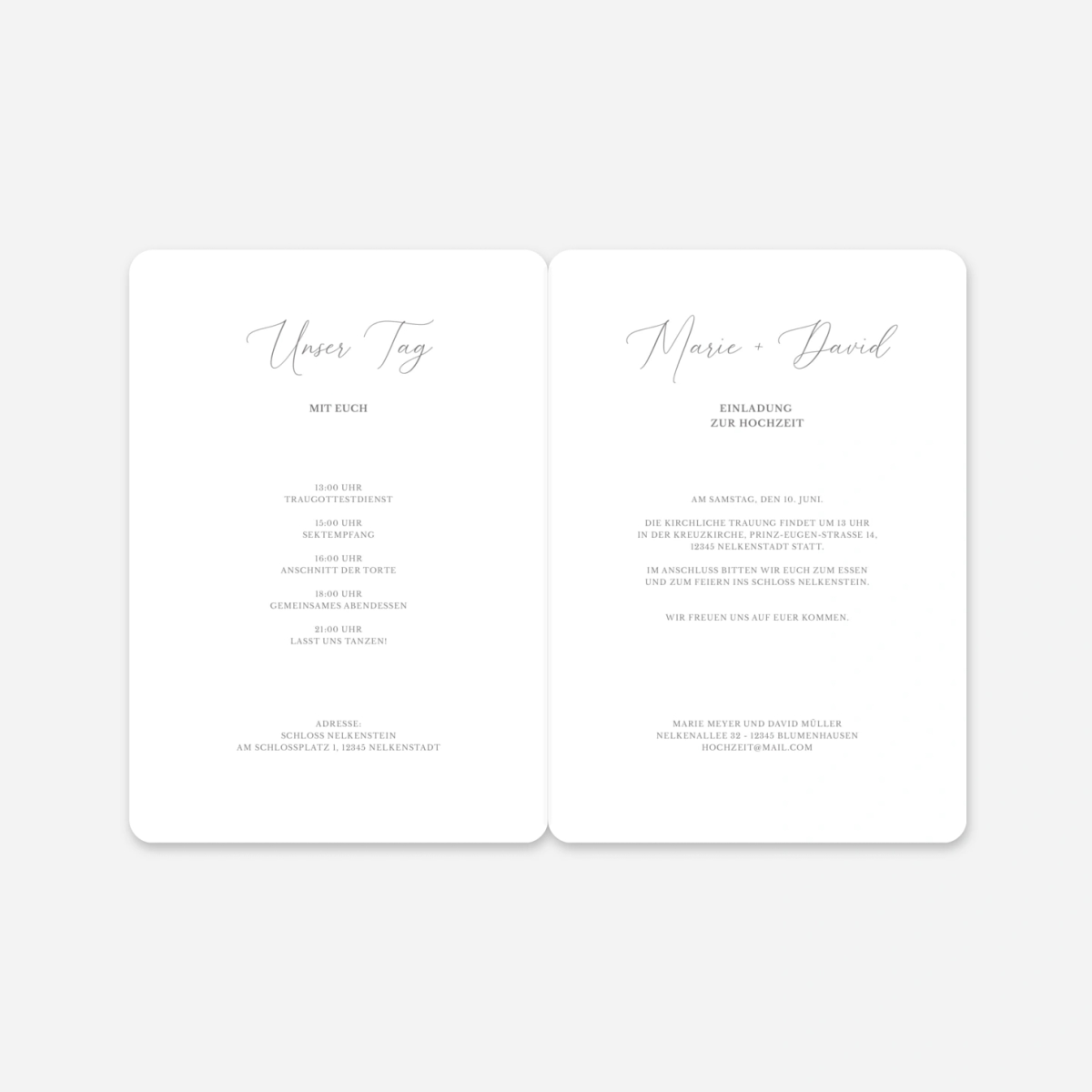 Hochzeitseinladung Gemeinsam Eins