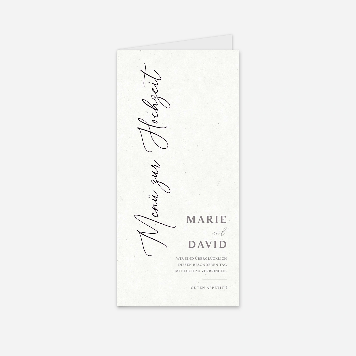 Menükarte Hochzeit Gemeinsam Eins