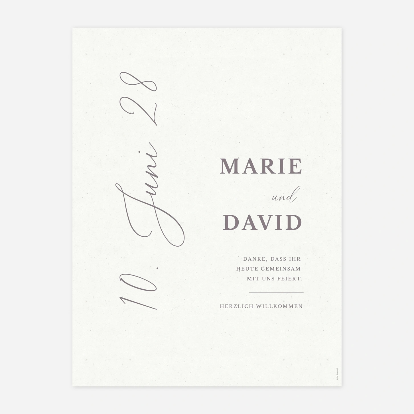 Willkommensschild Gemeinsam Eins