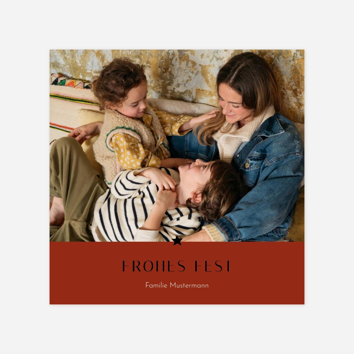 Weihnachtskarte Goldstern