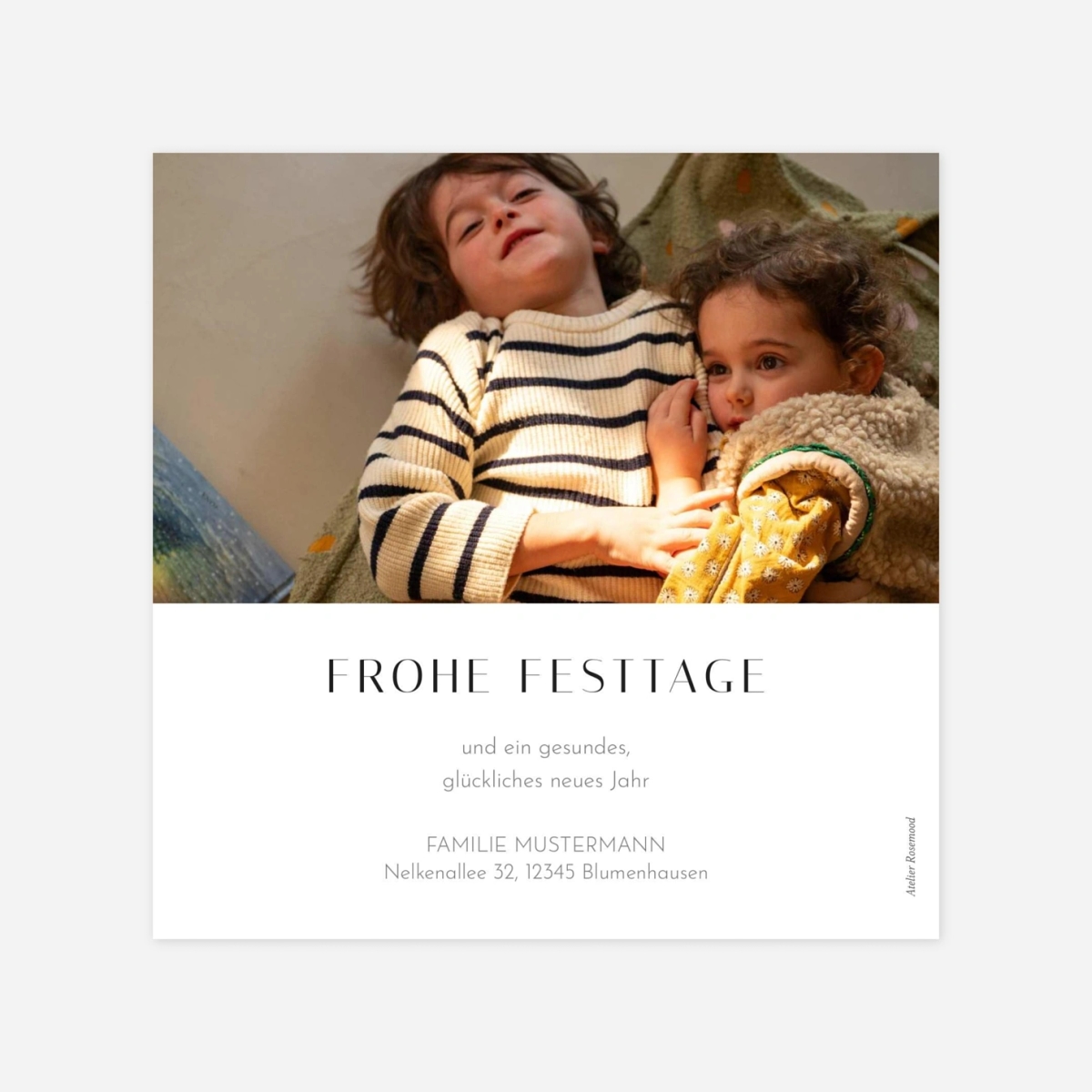 Weihnachtskarte Goldstern