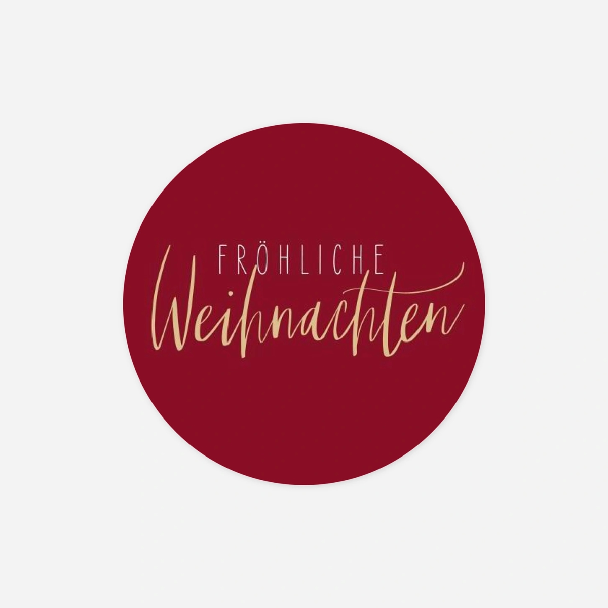 Geschenkaufkleber Weihnachten Goldener Winter