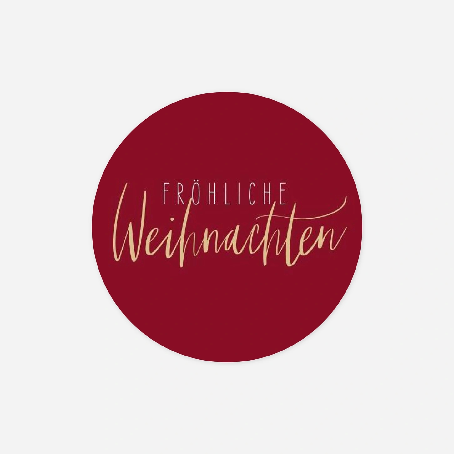 Geschenkaufkleber Weihnachten Goldener Winter