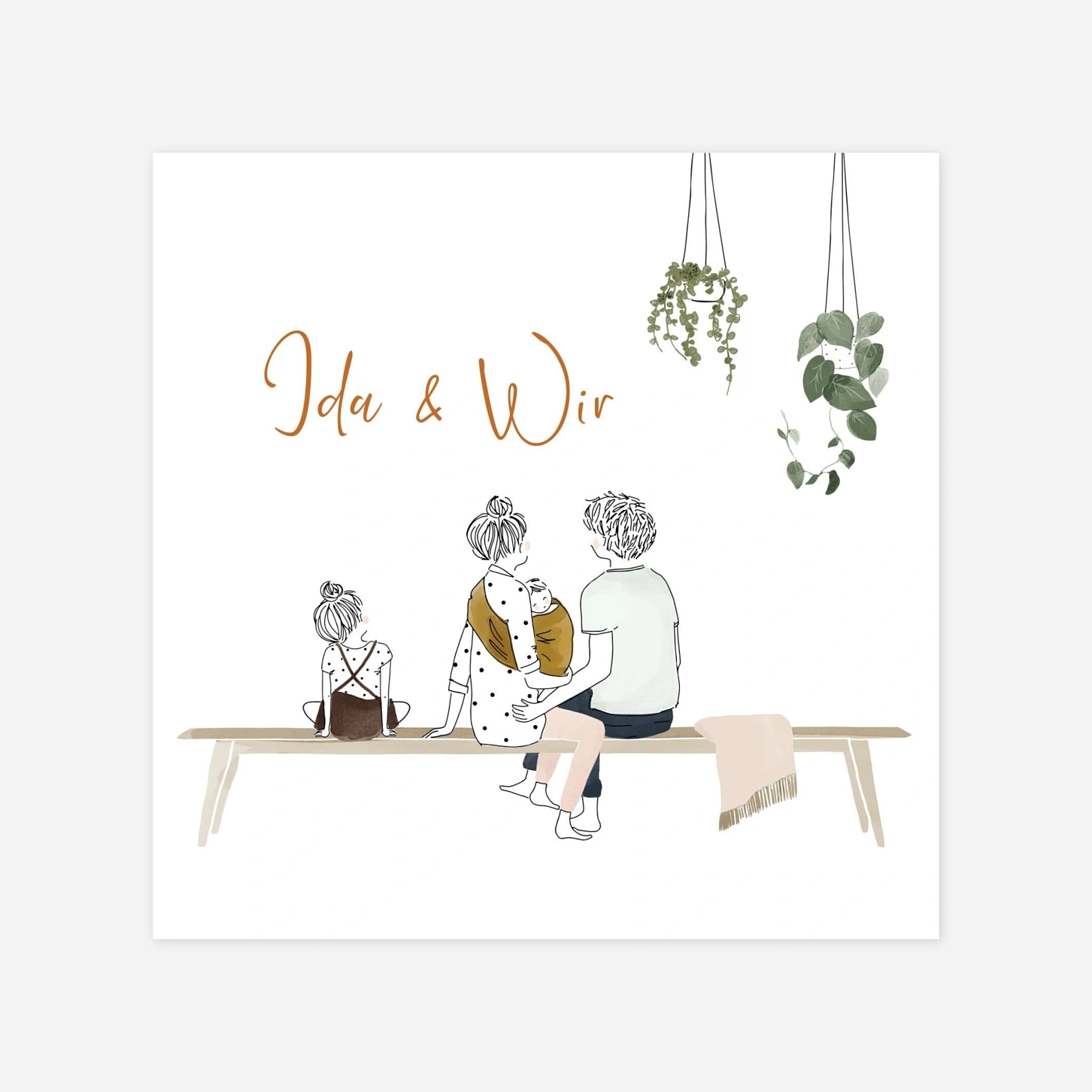 Geburtskarte Green Family