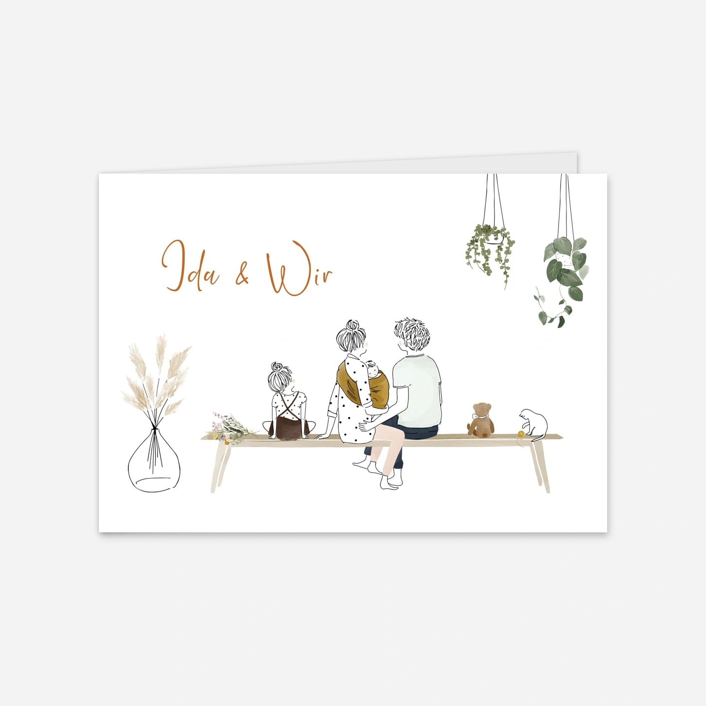 Geburtskarte Green Family