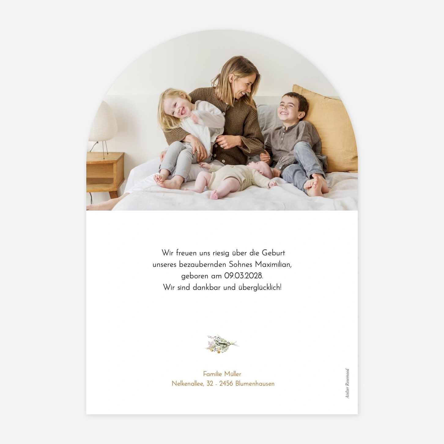 Geburtskarte Green Family