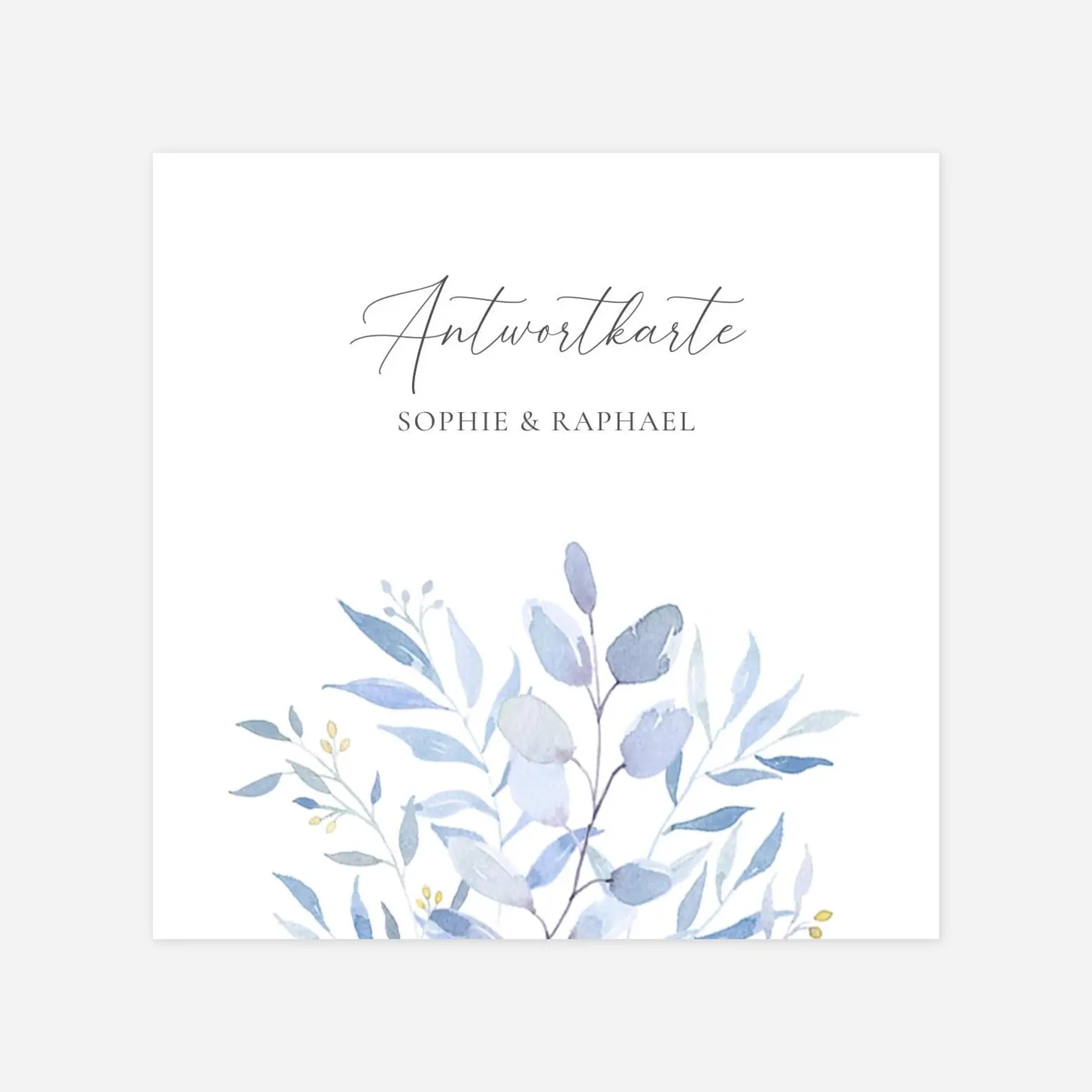 Antwortkarte Hochzeit Greenery Leaves