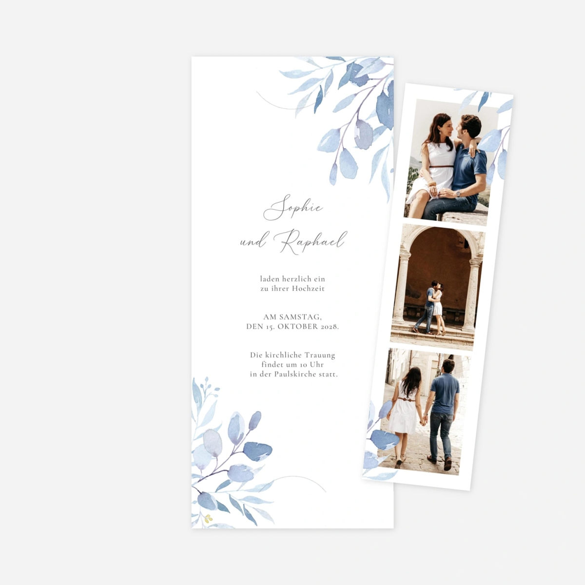 Hochzeitseinladung Greenery Leaves