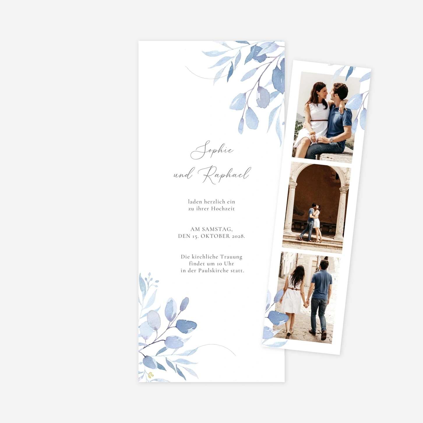 Hochzeitseinladung Greenery Leaves