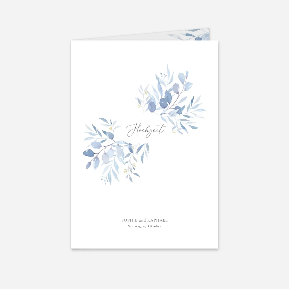 Kirchenheft Hochzeit Greenery Leaves