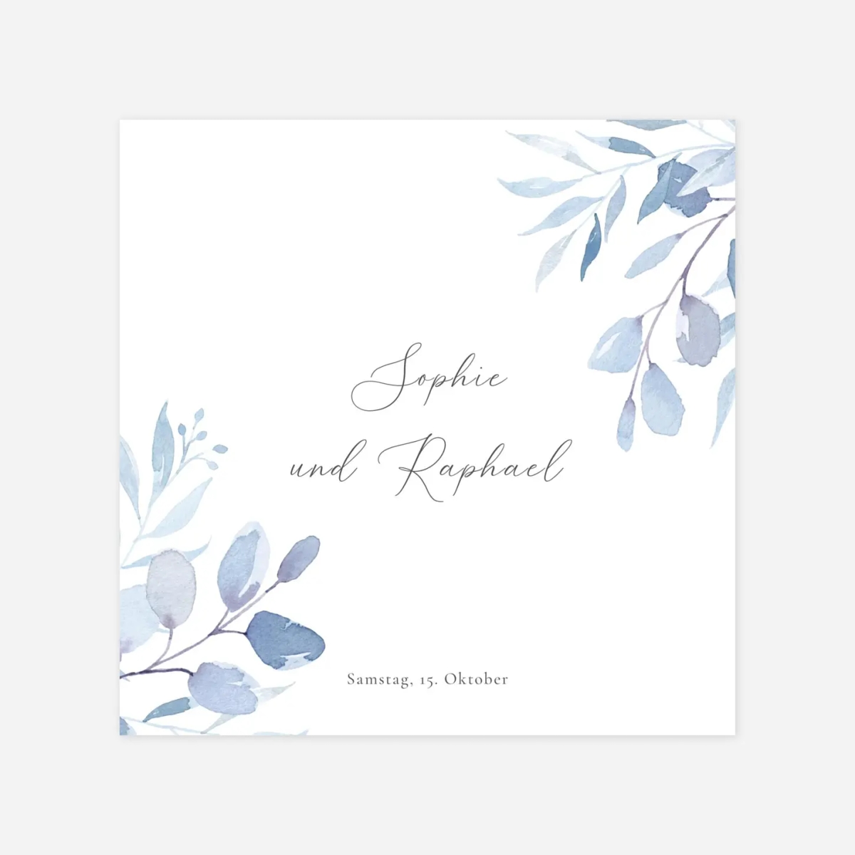 Hochzeit Mini-Einladungskarte Greenery Leaves