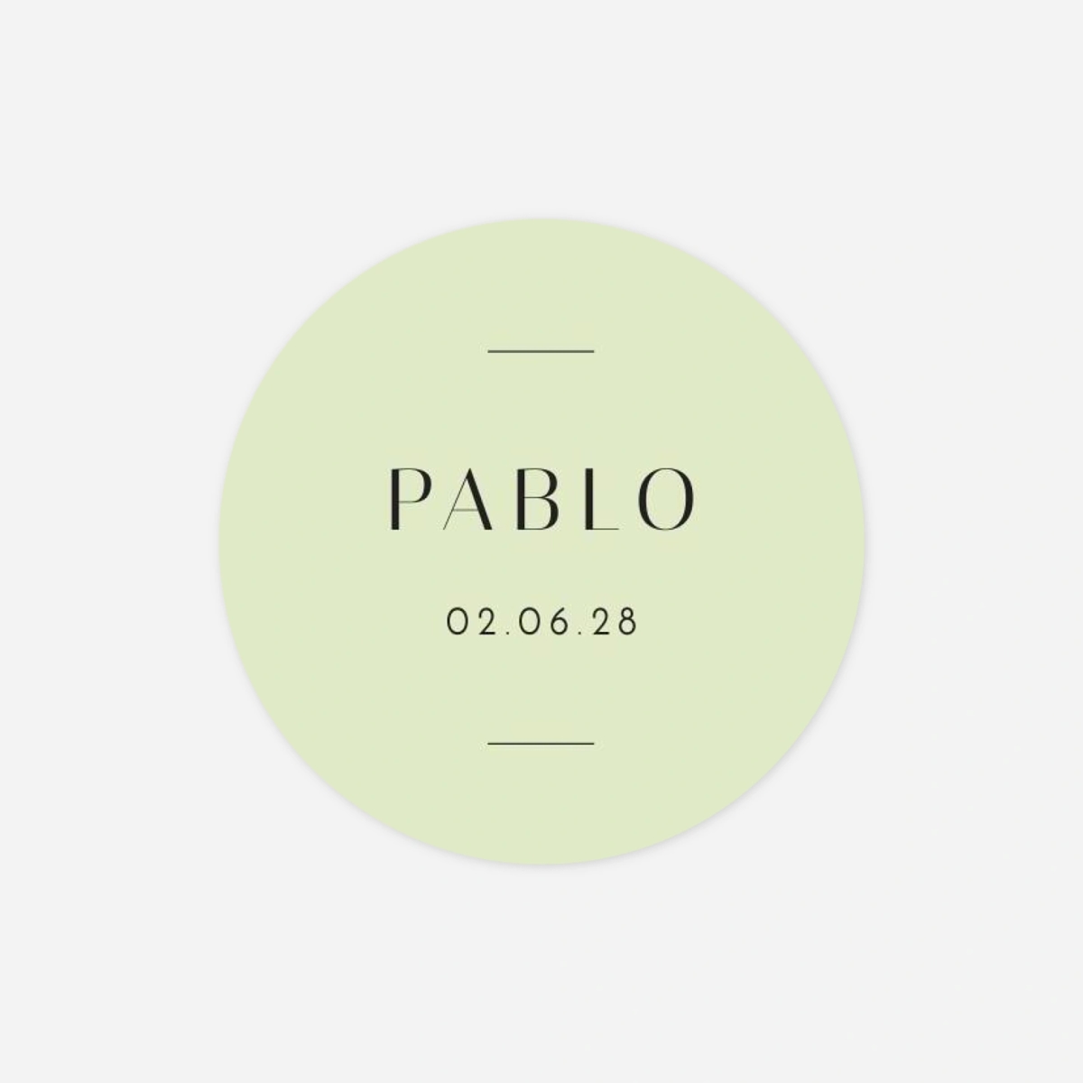 Aufkleber (Gastgeschenk) Grafische Piktogramme